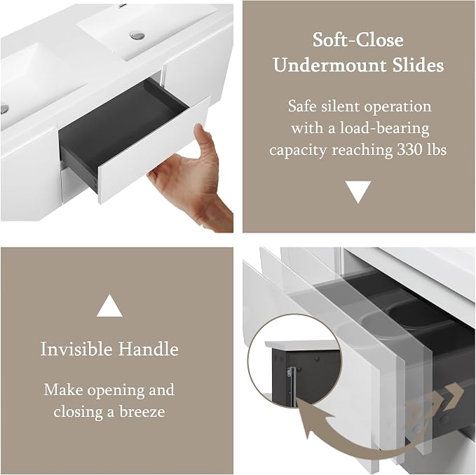 60" Floating Bathroom Vanity - Image 8