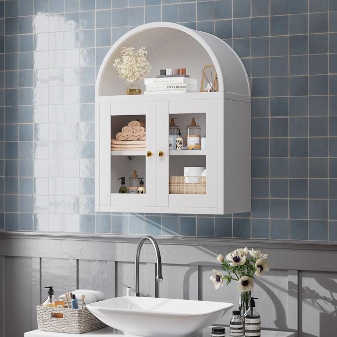 Arched Wall Cabinet, Bathroom Wall Mounted Cabinet - Image 7