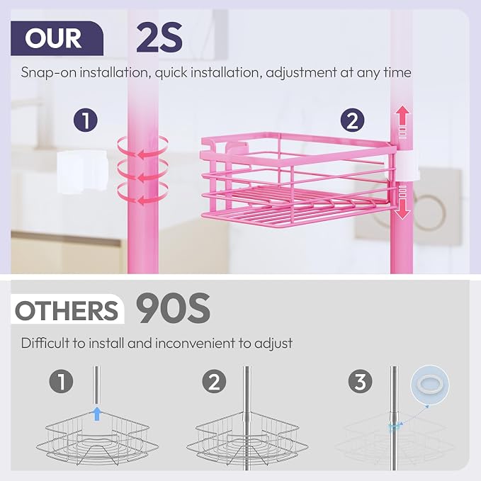 SWTYMIKI Shower Caddy Tension Pole - Image 3