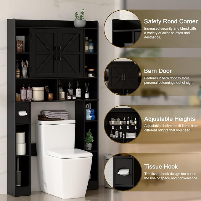 Farmhouse Storage Cabinet Over Toilet - Image 3