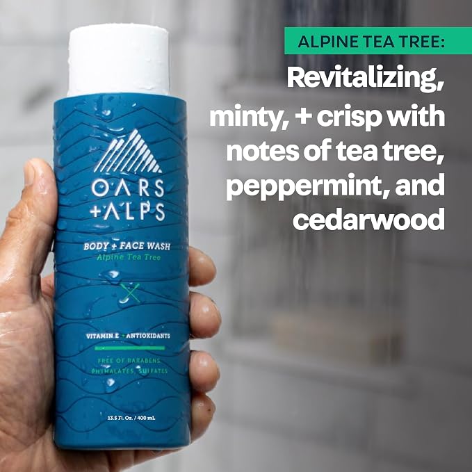 Oars + Alps Body and Face Wash for Men, Mens Body Wash & Face Cleanser - Image 7