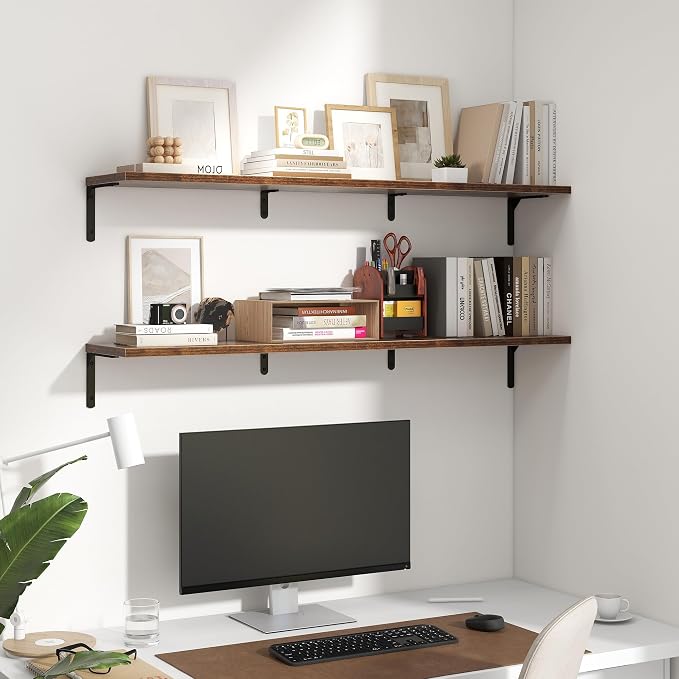 Fun Memories Deep Floating Shelves, 48W x 8D Floating Shelves Set of 2 - Image 6