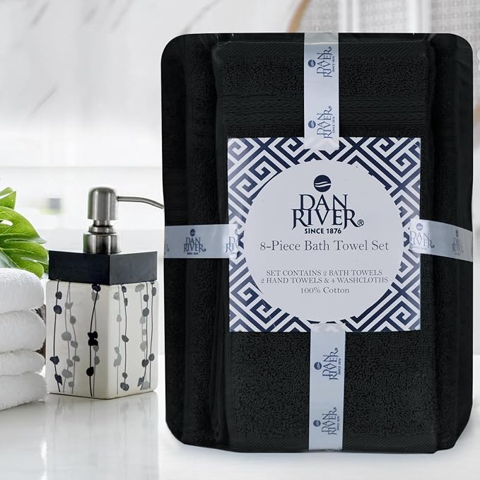 DAN RIVER 8 PC Luxury Bath Towels - Image 8