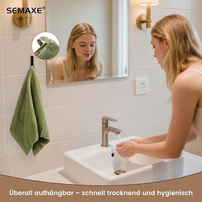 SEMAXE 12 Pack Hand Towels for Bathroom, 100% Cotton Towels - Image 5
