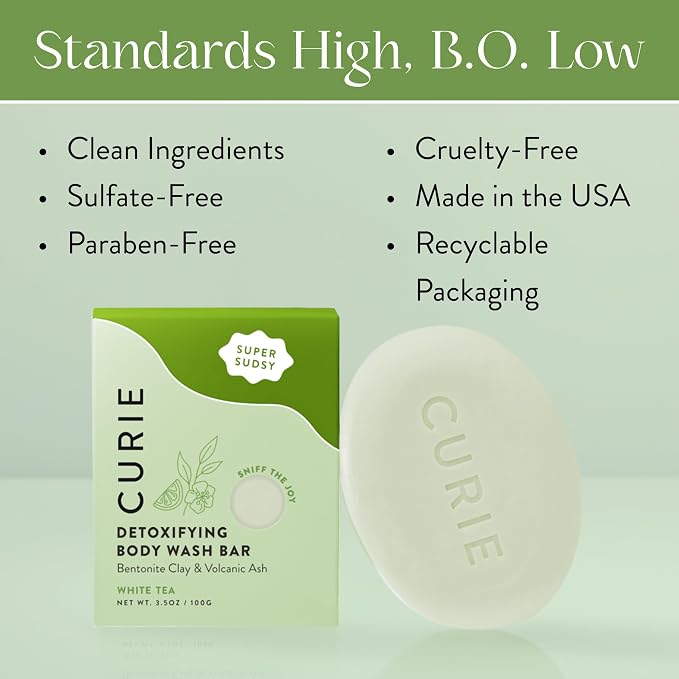 Curie White Tea Detoxifying Body Wash Bar – Sulfate-Free, Vegan Cleansing Bar - Image 3