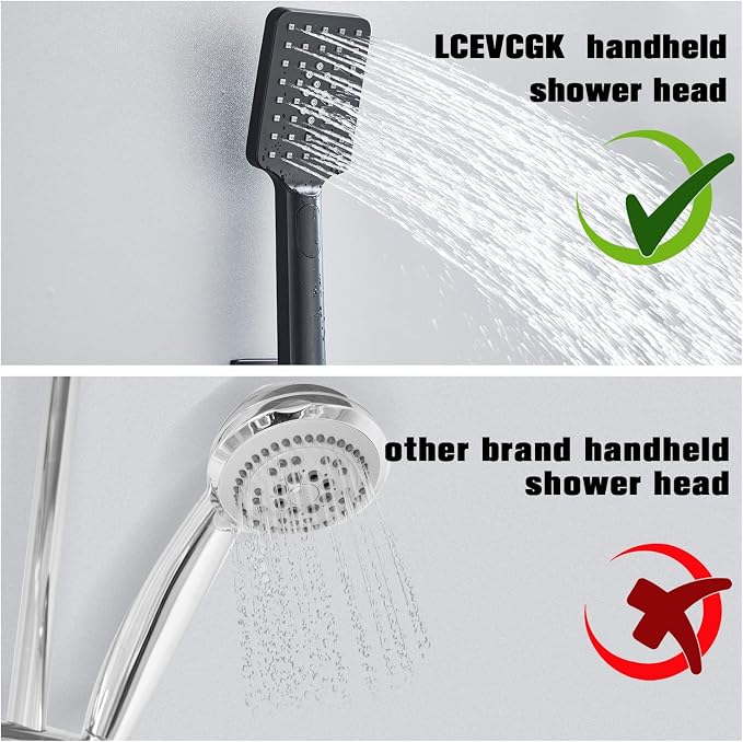 Shower Head Matte Black, Shower Faucet Set Bathroom Shower System - Image 9