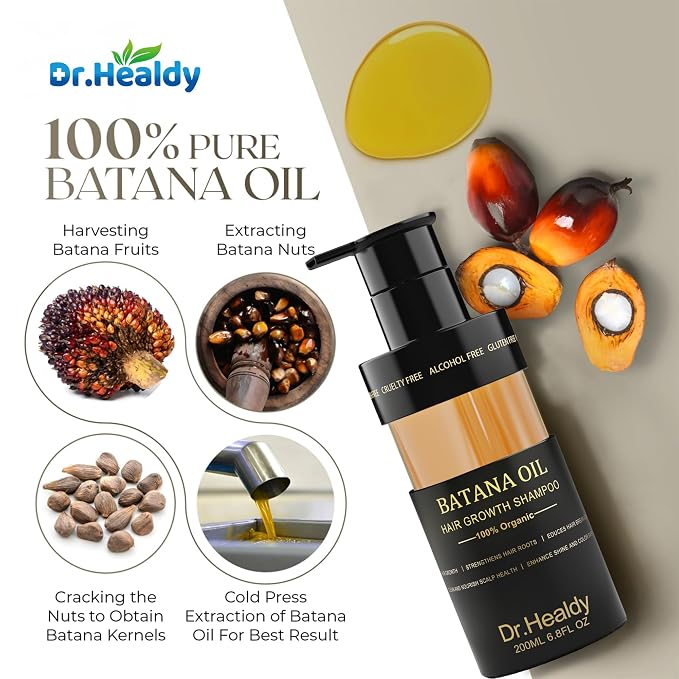 Dr.Healdy Batana Oil Shampoo for Hair Growth, Against Hair Loss & Moisturizes - Image 3