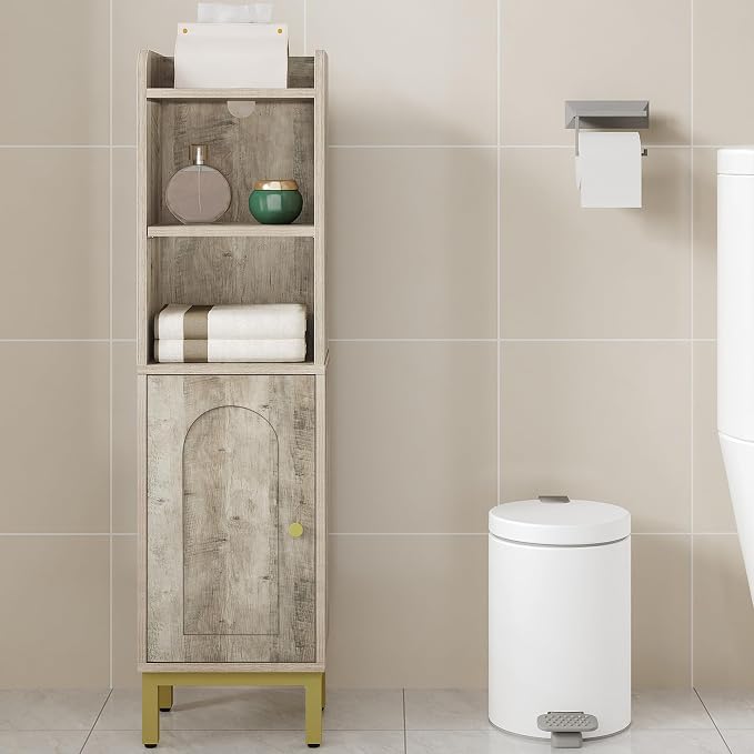 Bathroom Storage Cabinet, Small Corner Floor Cabinet by Hzuaneri