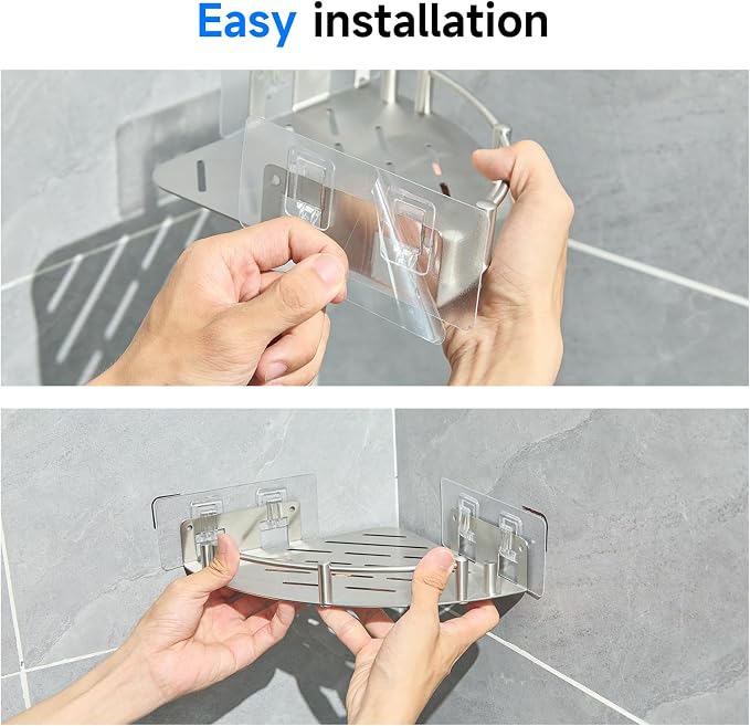 Bathroom Corner Shelf, 304 Stainless Steel, Integrated Molding, High Weight - Image 7
