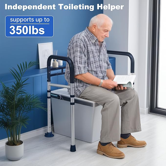 Toilet Safety Rails – Adjustable, Foldable Toilet Handle Frame - Image 4