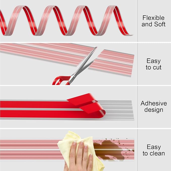10FT Flexible Wall Corner Protector Moulding Trim, Peel and Stick Inside & - Image 9