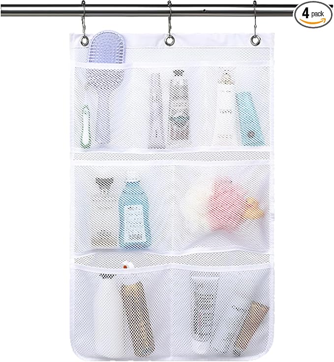 Mesh Shower Caddy Hanging, Quick-Drying Shower Organizer by Fammart
