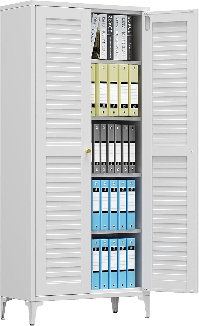 64" H Metal Pantry Cabinet, Kitchen Pantry Storage Cabinets by METALYEYE