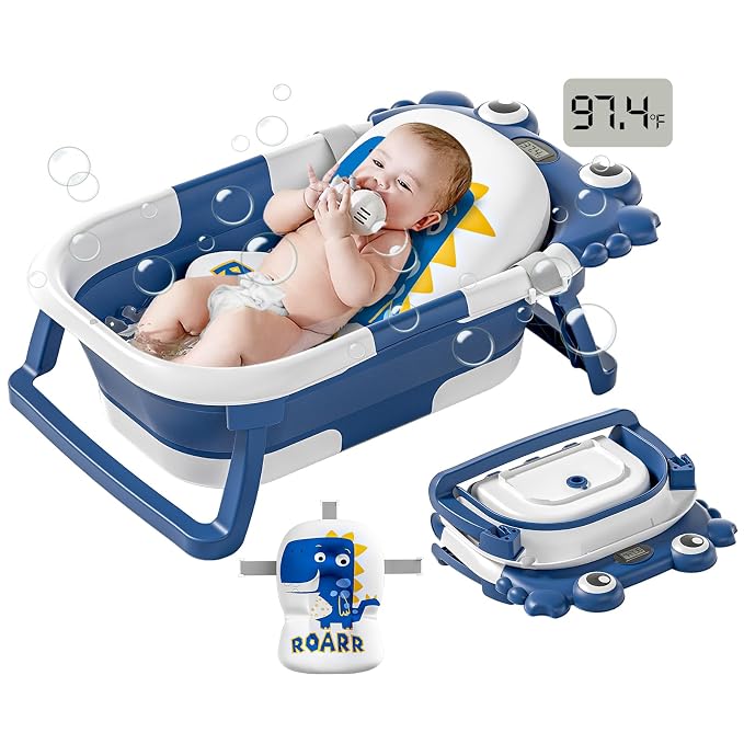 Collapsible Baby Bathtub for Newborns to Toddler by WyfKyd