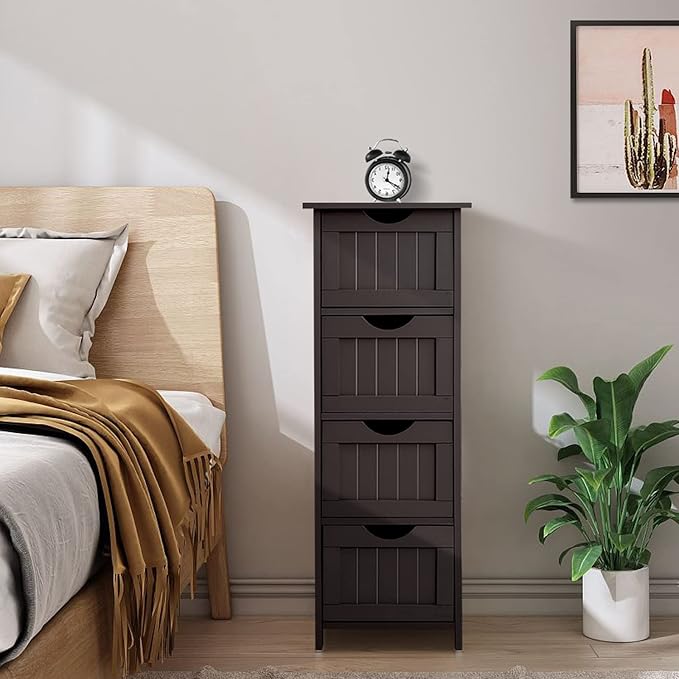 Bonnlo Skinny Bathroom Floor Storage Cabinet, 12 Inch Wide Deep Small Storage - Image 9