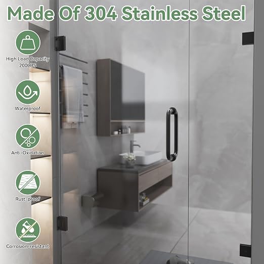 Shower Door Hardware Kit 304 Stainless Steel - Image 4