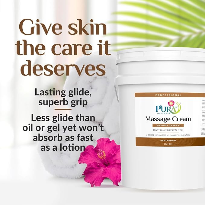Coconut Therapy 5 Gallon Massage Cream, Deep Tissue Body Formula - Image 2