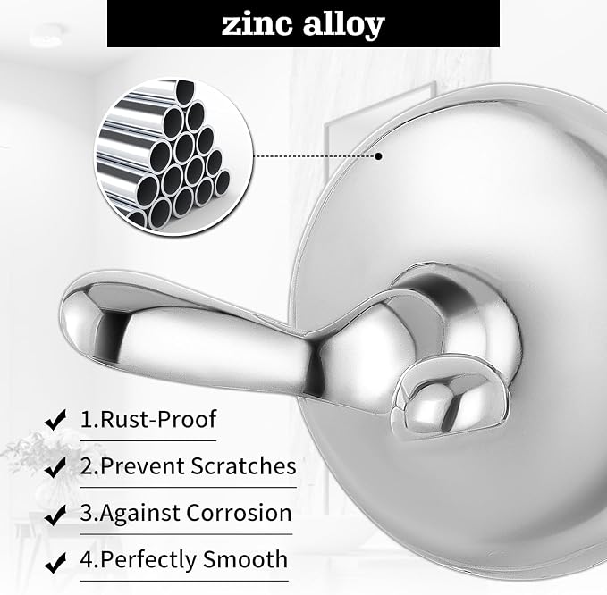Chrome 5 Piece Bathroom Accessories Set Towel Rack Set Adjustable Expandable - Image 7