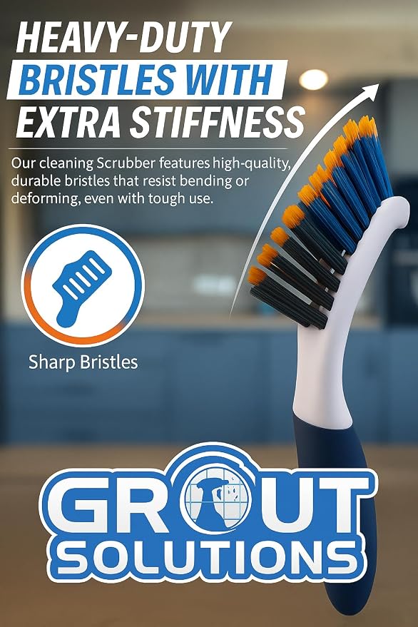 Grout Brush with Stiff Bristles – Heavy-Duty Scrub Brush - Image 3