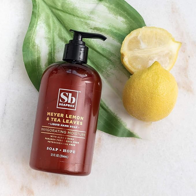Soapbox Liquid Hand Soap Refill, Meyer Lemon & Tea Leaves, Gentle & - Image 3
