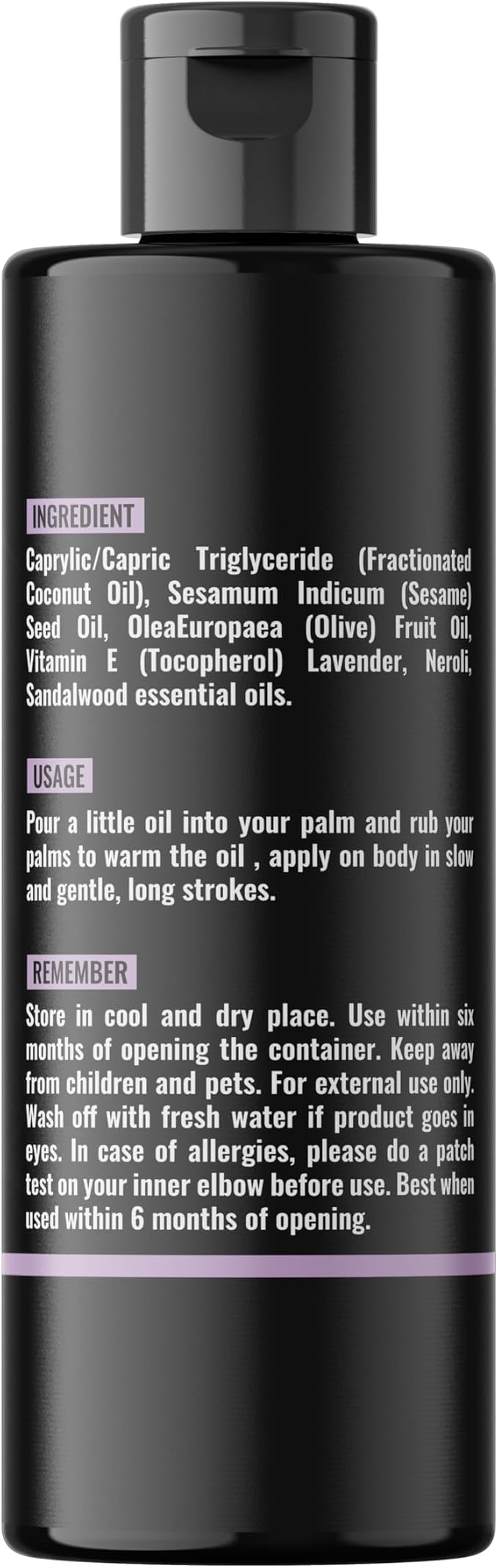 Organic - Lavender Floral Edible Full Body Massage Oil - Relaxing, Calming | No - Image 7