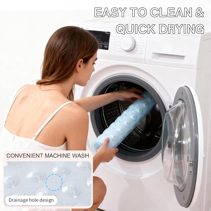 Anti-Slip Bathtub Shower mat, 27.5×14.5（Approximately 70×37cm） inch Soft - Image 7