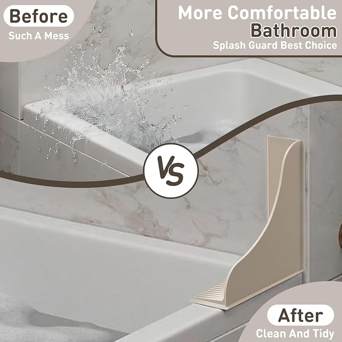 Roslim No-Adhesive 2-Pack All-Silicone Shower Splash Guard - Image 6