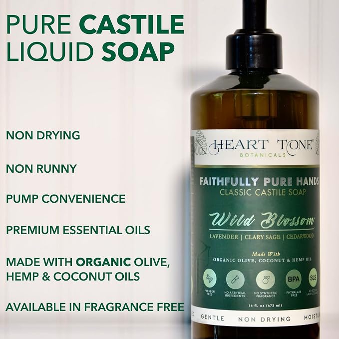 Liquid Castile Soap | Organic Olive and Coconut Oils | Non Drying Formula - Image 4