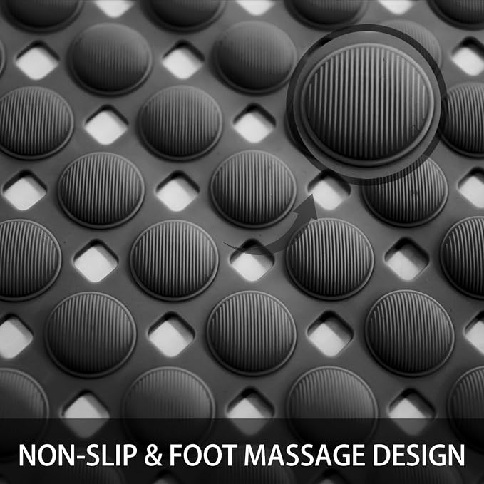 SELIBRE Rubber Bath Mat, 36 x17” TPR Black Tub Mats - Image 2