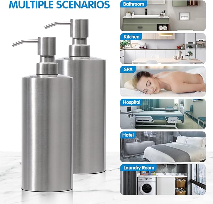 ARKTEK Large Stainless Steel Countertop Soap Dispenser - Image 5