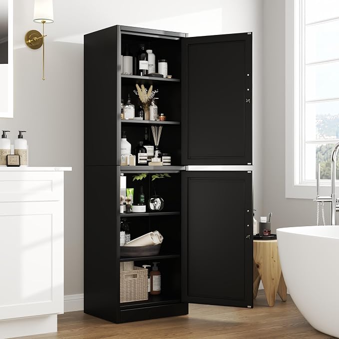 Metal Locker Tall Narrow Storage Cabinet, Gym Home Office, Entryway and Hallway - Image 2