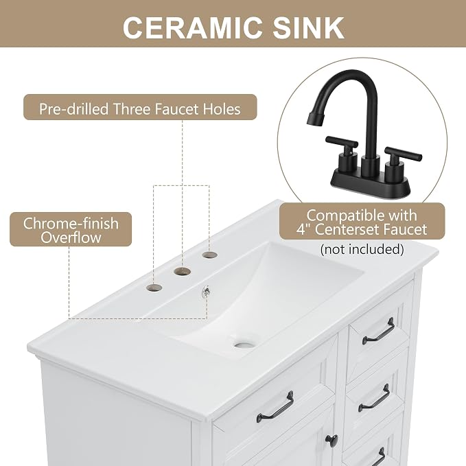 Linique 36" Bathroom Vanity - Image 6