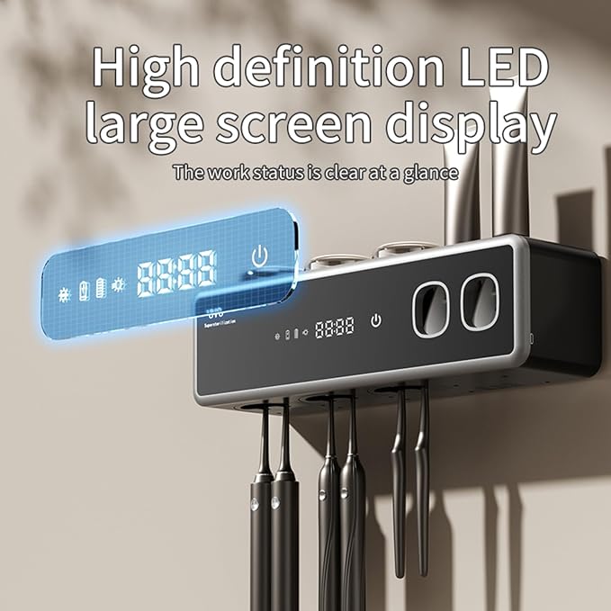 Wall Mounted Toothbrush Holders, Automatic Toothpaste Dispenser, 3 Cup - Image 6