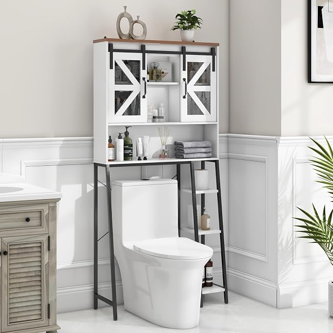 Vabches Over The Toilet Storage Cabinet, Farmhouse Storage Cabinet Over Toilet - Image 6