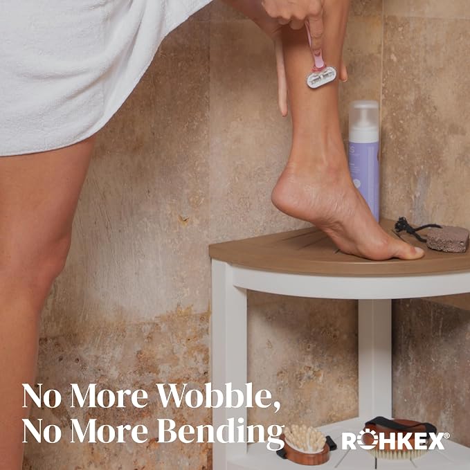 Waterproof Corner Shower Stool - Image 9