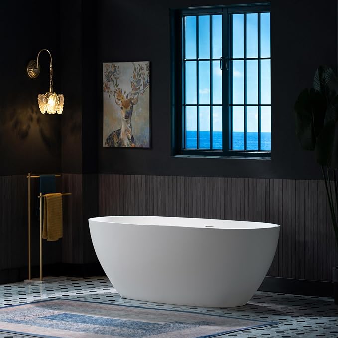 WOODBRIDGE 63" L x 28.35" W Stone Resin Luxury Contemporary Solid Surface - Image 2