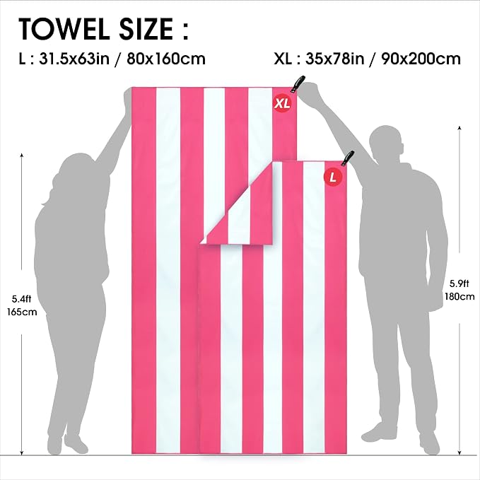 4Monster Microfiber Beach Towel Quick Dry, Super Absorbent Lightweight Travel - Image 4