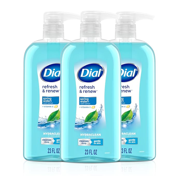 Dial Body Wash, Refresh & Renew Spring Water, 23 Fl Oz, Hydraclean Complex & by DialSoap
