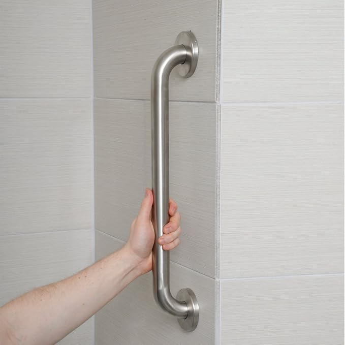 Amazon Basics Bathroom Handicap Safety Grab Bar, 18 Inch Length, 1.25 Inch - Image 2