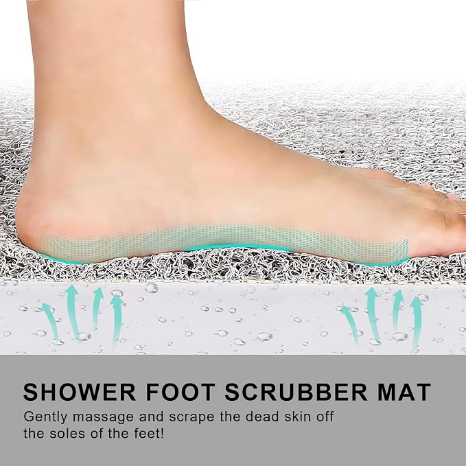 Nonslip Bathtub Mat, Anti Slip Bath Mat 0.6" Extra Thick, Quick Dry Bath Tub - Image 6