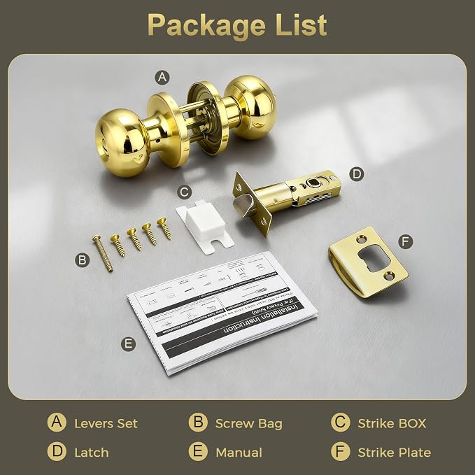 KNOBWELL 6 Pack Privacy Door Knob - Image 7