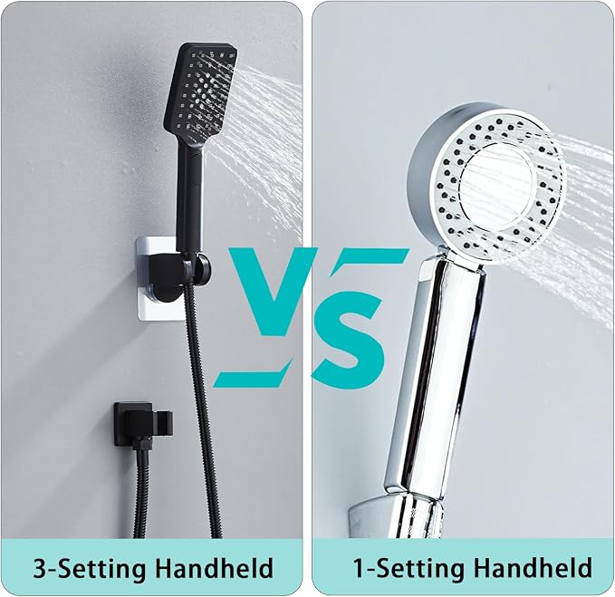 8 Inch Shower Faucet Set Ceiling Mount, High Pressure Rainfall Shower System - Image 6