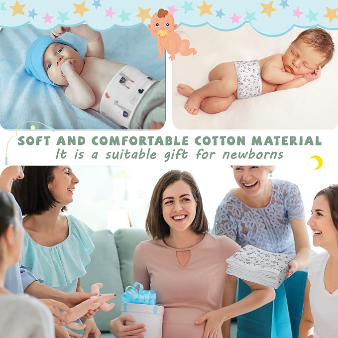Vabean 8 Pcs Baby Infant Umbilical Cord Comfort Adjustable Cotton Belly Band - Image 6