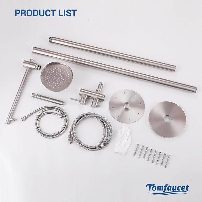 Freestanding Outdoor Shower Faucet Set, Outdoor Shower Kit - Image 7