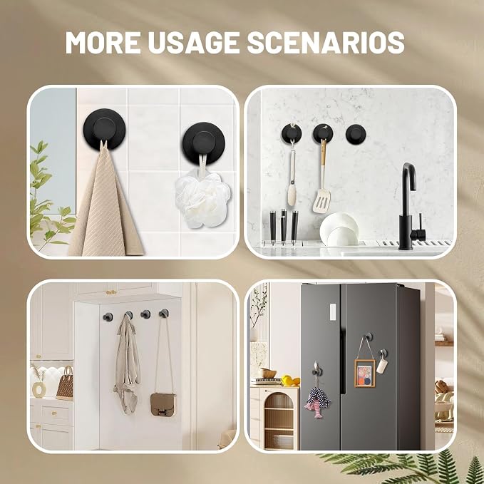 4Pcs New Model No-Drill Suction Cup Hooks - Image 5