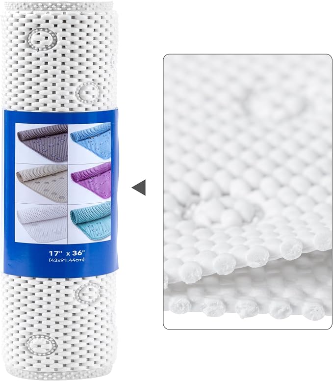 Double Layer Foam Non Slip Bathtub Mat 37x17in, More Comfortable and Thicker by DwellAid