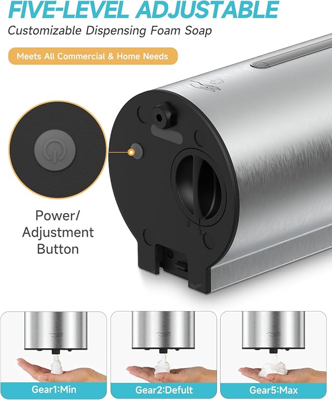 AIKE Wall Mount Automatic Foam Soap Dispenser 25 OZ Commercial Large Capacity - Image 5