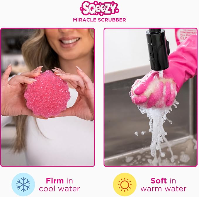 Stardrops - The Pink Stuff Miracle Cleaning Paste & SQeeZY Scrubber Sponge - Image 4