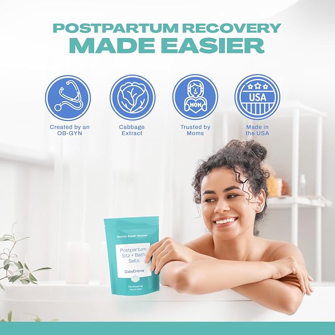 CaboCréme Postpartum Sitz + Bath Salts – 24oz – Postpartum Bath Soak - Image 8