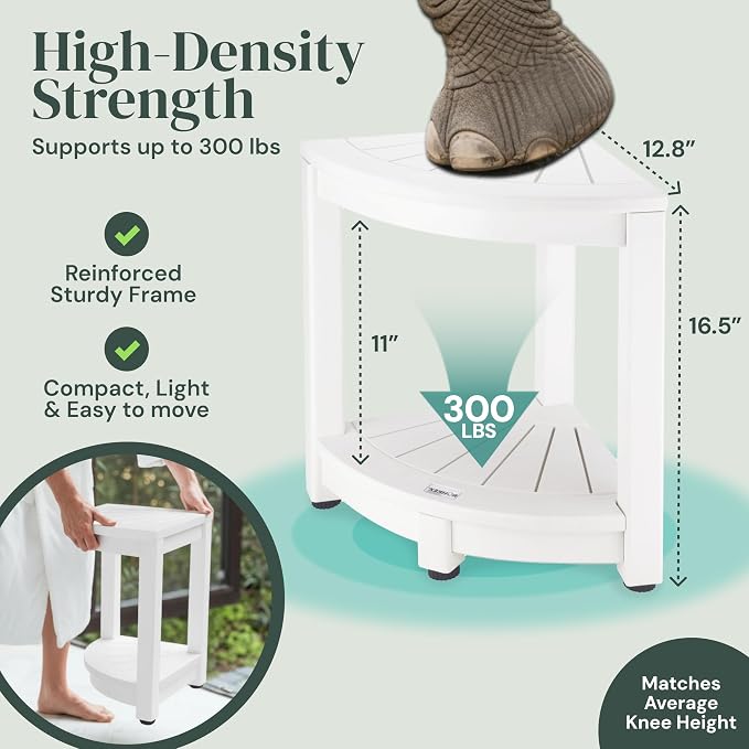 Waterproof Corner Shower Stool - Image 2